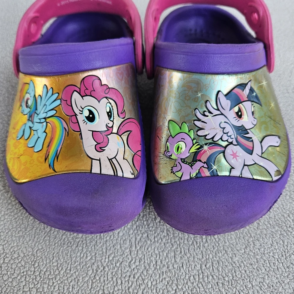Crocs Clog Toddler SZ 6 Slip-On Purple My Little Pony Water Shoes Girl